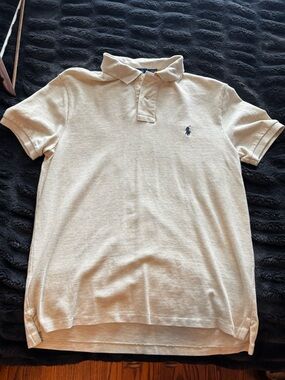 Ralph Lauren Polo Short Sleeve Men's Polo Shirt - Cream